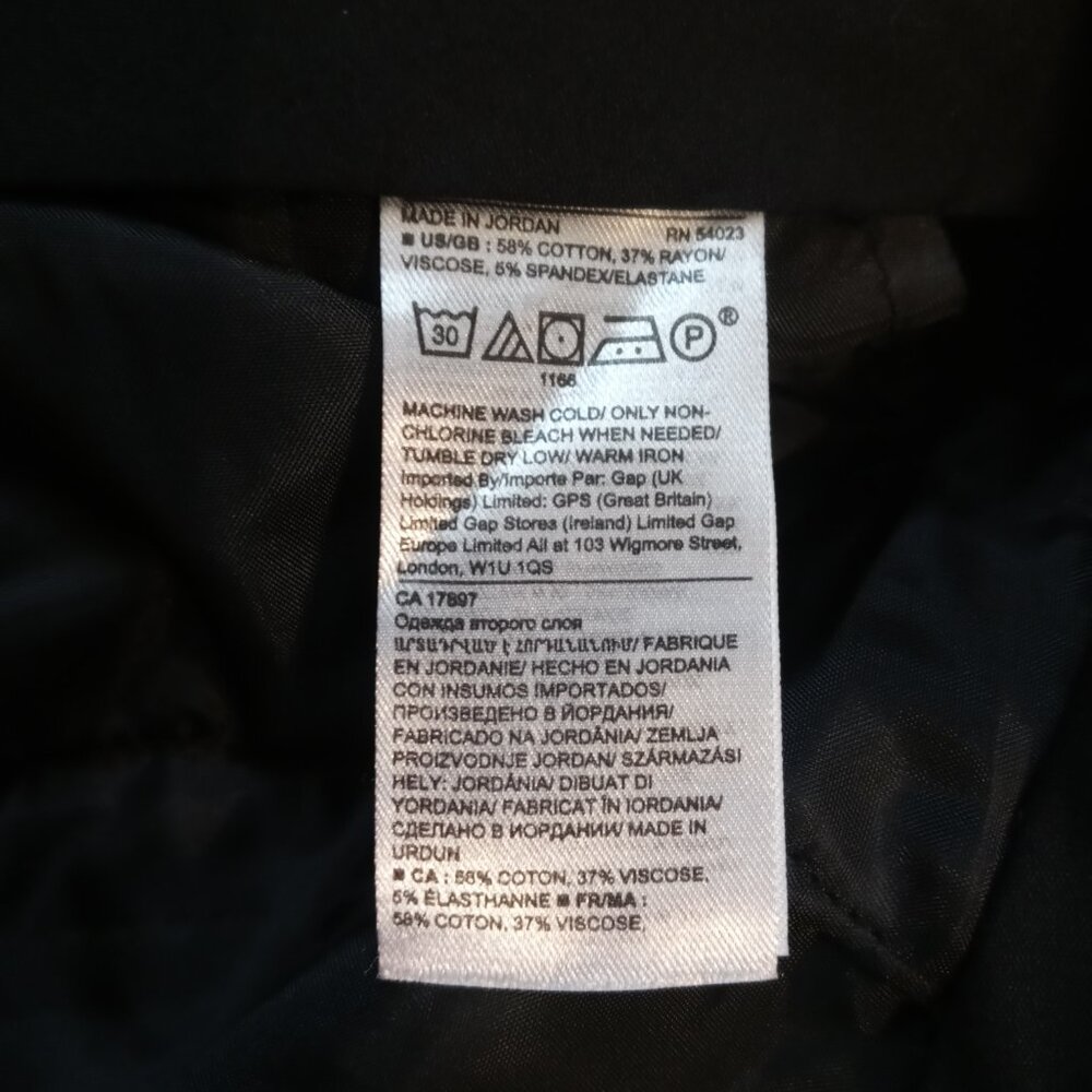 BANANA REPUBLIC ryan straight fit washable bi-stretch pants in black (sz4) - Picture 9 of 15